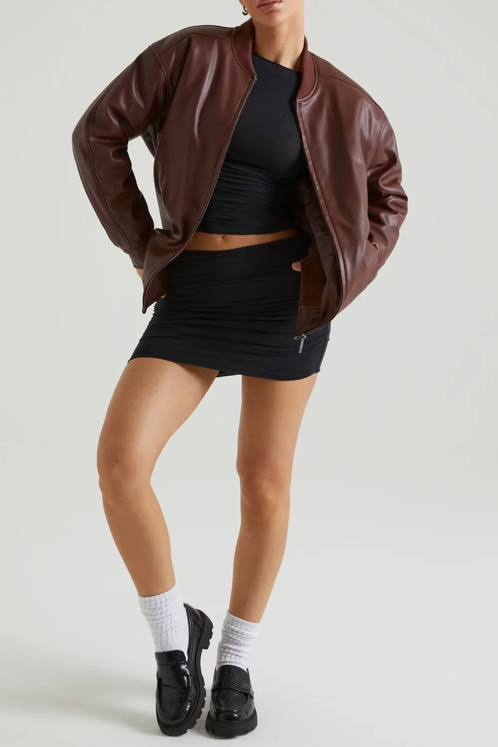 Fashionable Layered Loose Maple Leaf Jacket