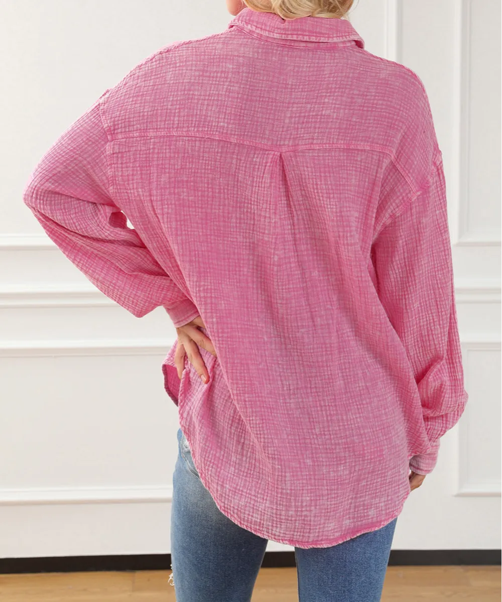 Crinkle Texture Textured Blouse