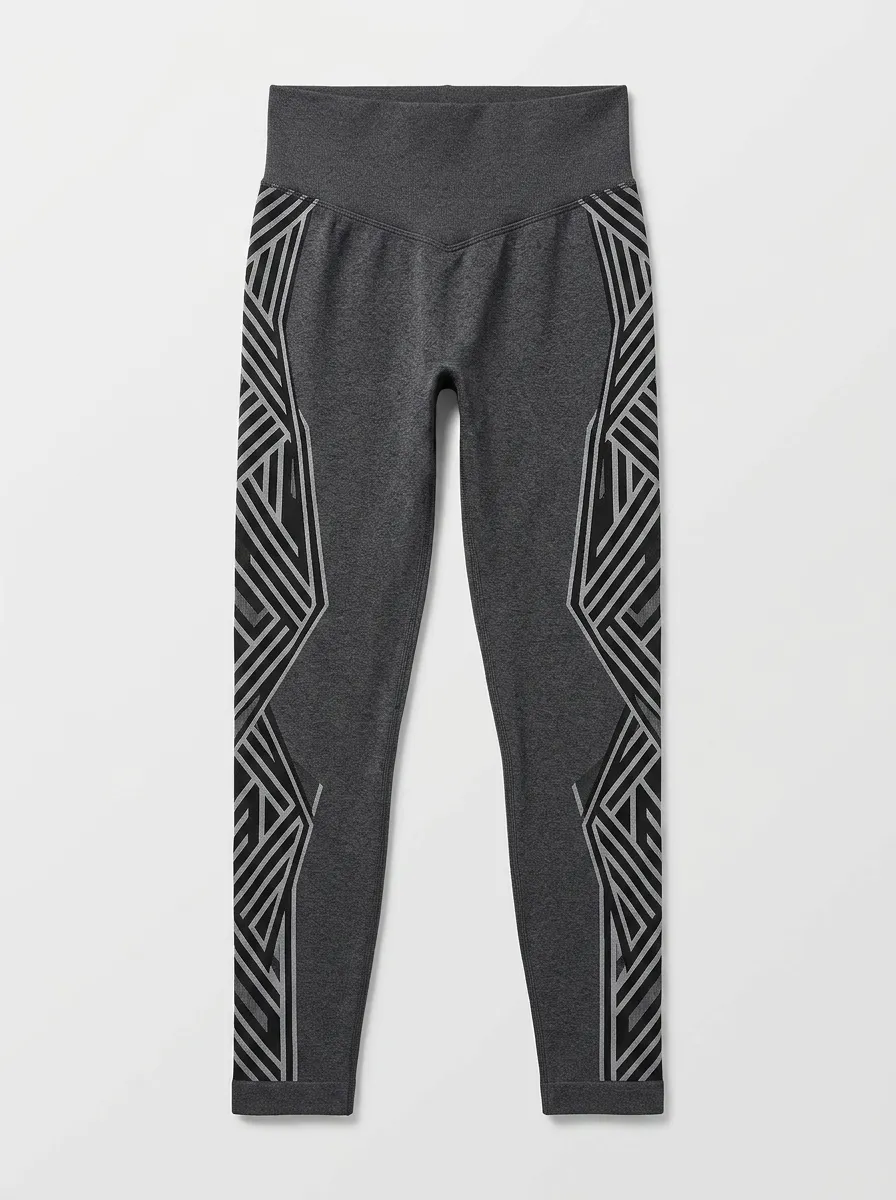 Women's Motion Fitness Gym Geometric Pattern Printed Leggings