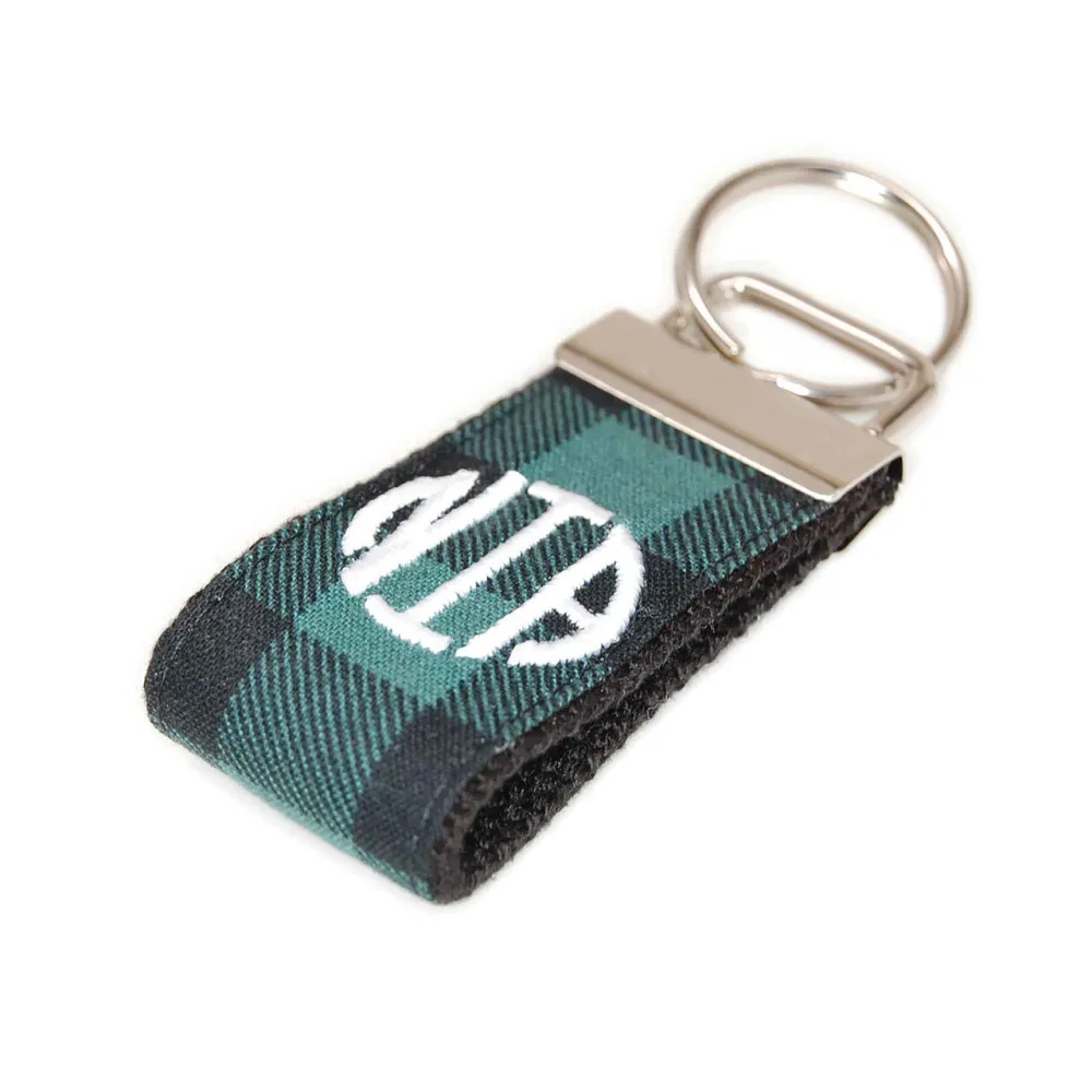 Buffalo Check Botanical Keychain