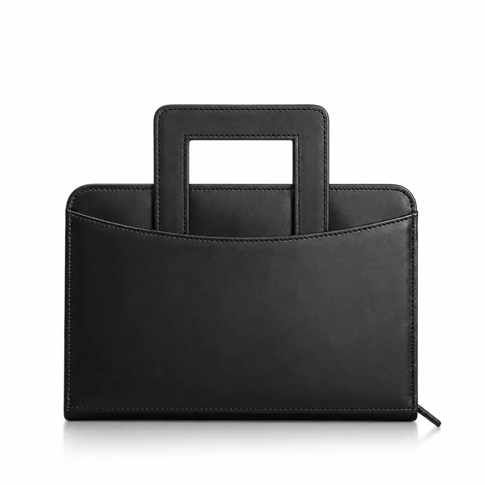 Structured Leather Document Bag