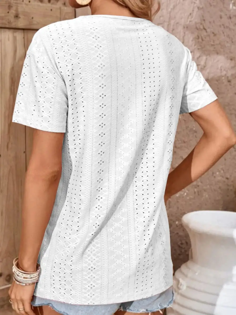 Textured Refined Short-Sleeve T-Shirt