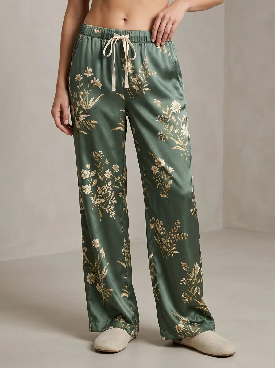 Floral Botanical Relaxed Pajama Pants