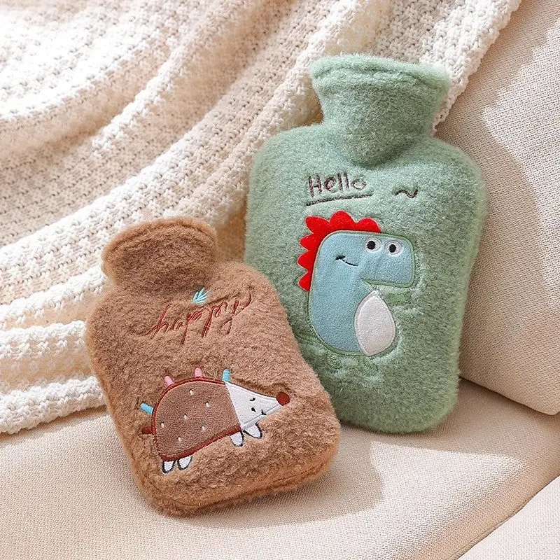Cartoon Printed Flannelette Cover Infusing Water Bag