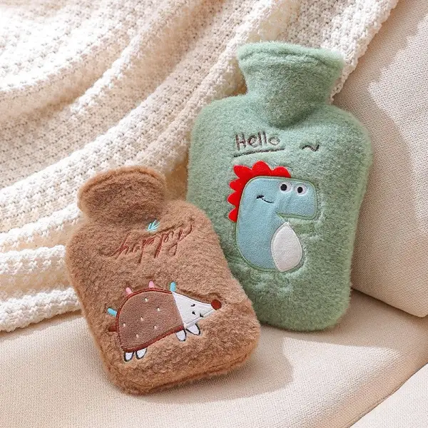 Cartoon Printed Flannelette Cover Infusing Water Bag