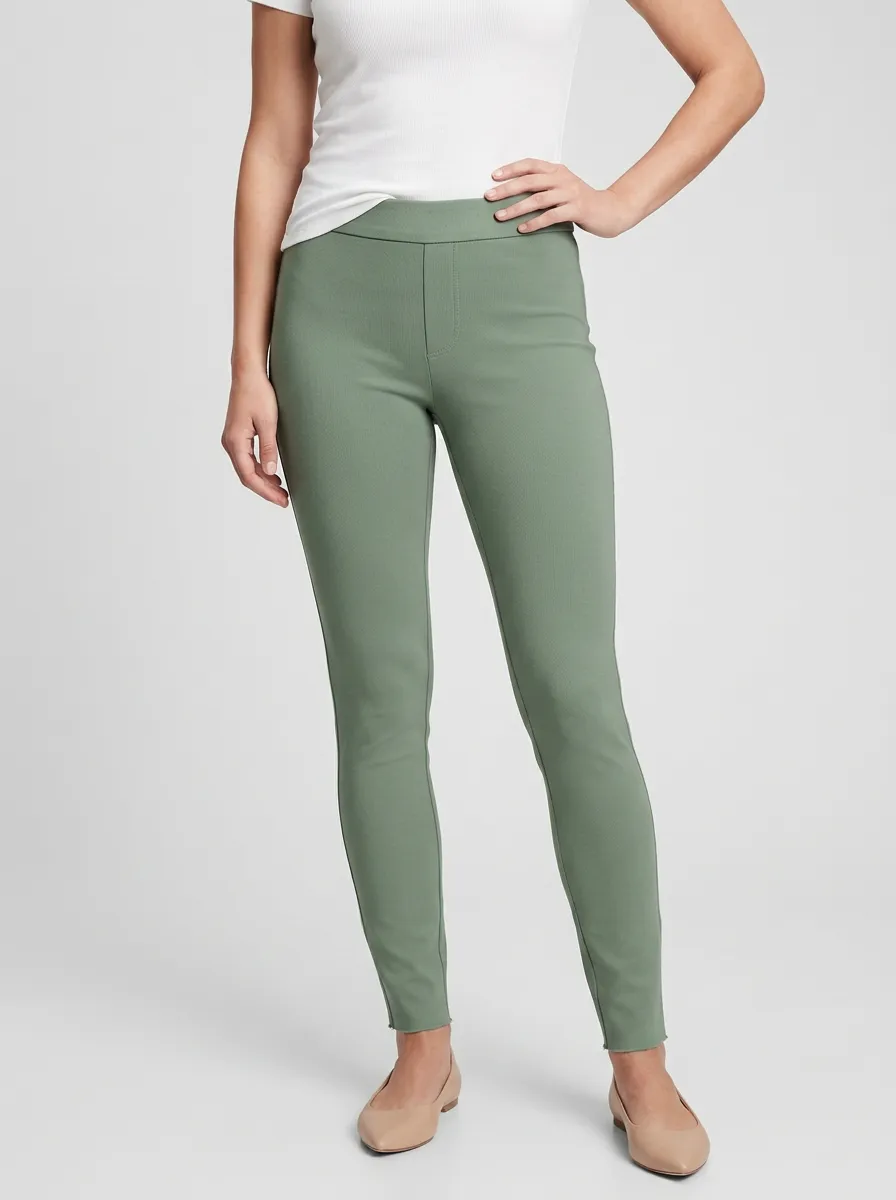 Effortless High-Stretch Mid-Rise Stretch Pants