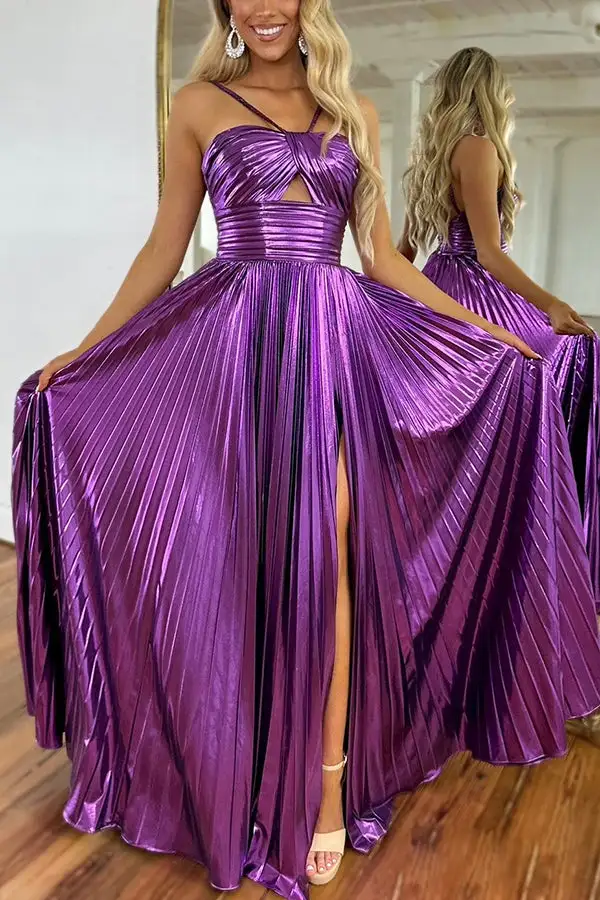 Easygoing Coordinating Top And Pleated Maxi Skirt Set