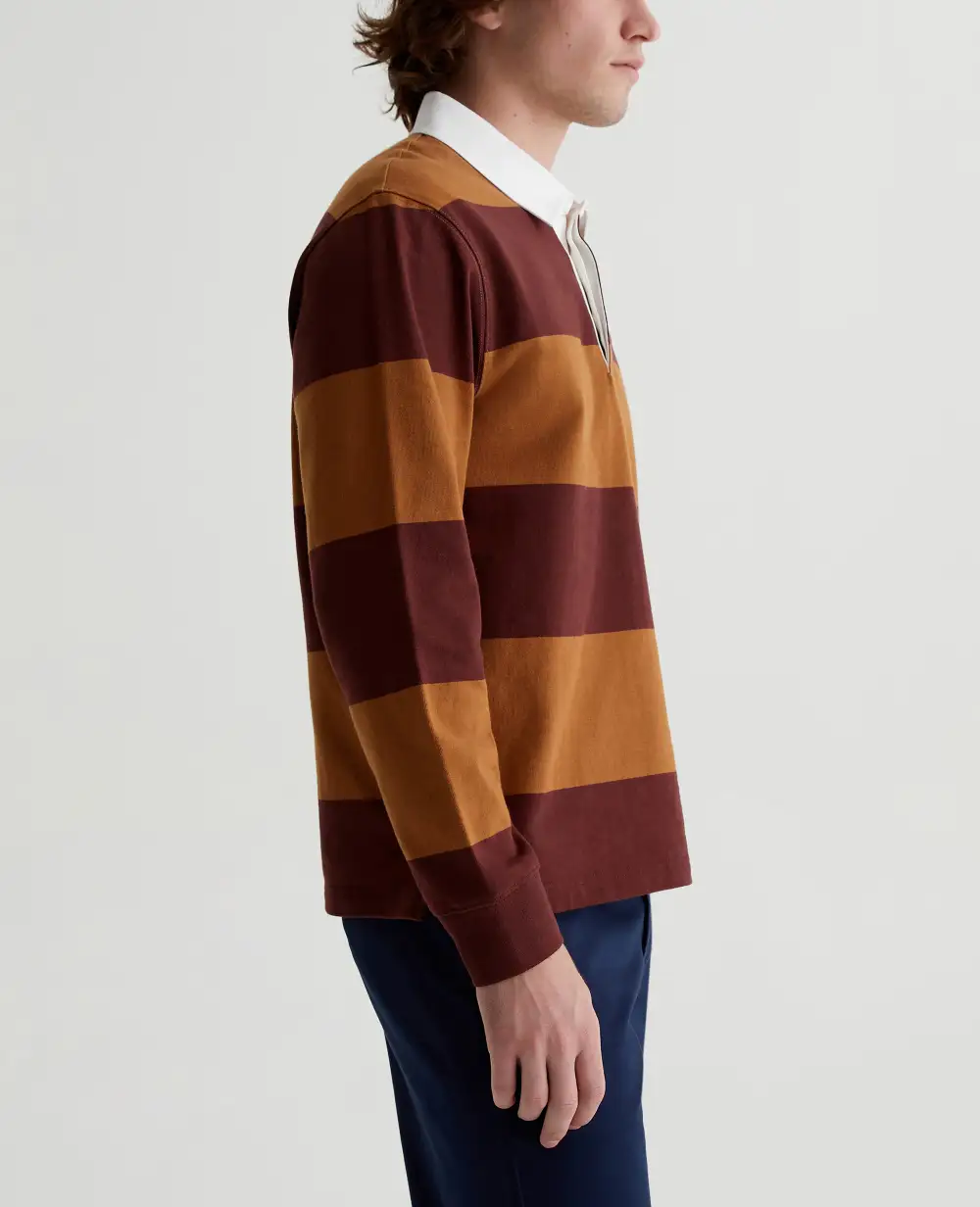 Men's Long Sleeve Rugby Polo Shirt
