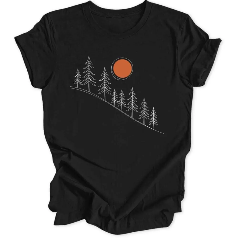 Lineart Sunrise Unisex T-Shirt