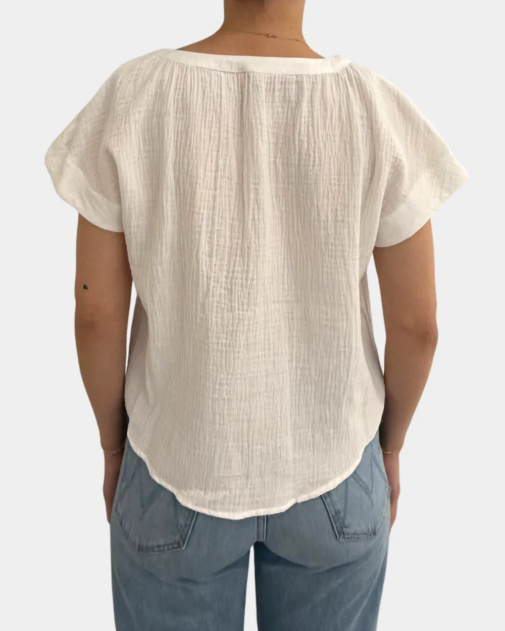 Short Sleeve V-Neck Top