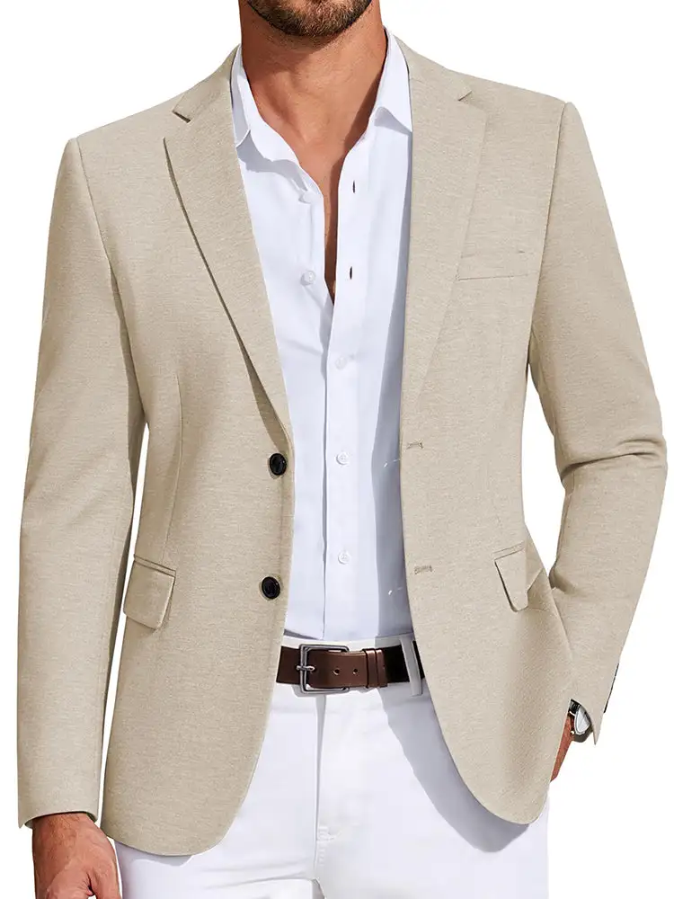 Warm Business Casual Two Buttons Suit Jacket Blazer