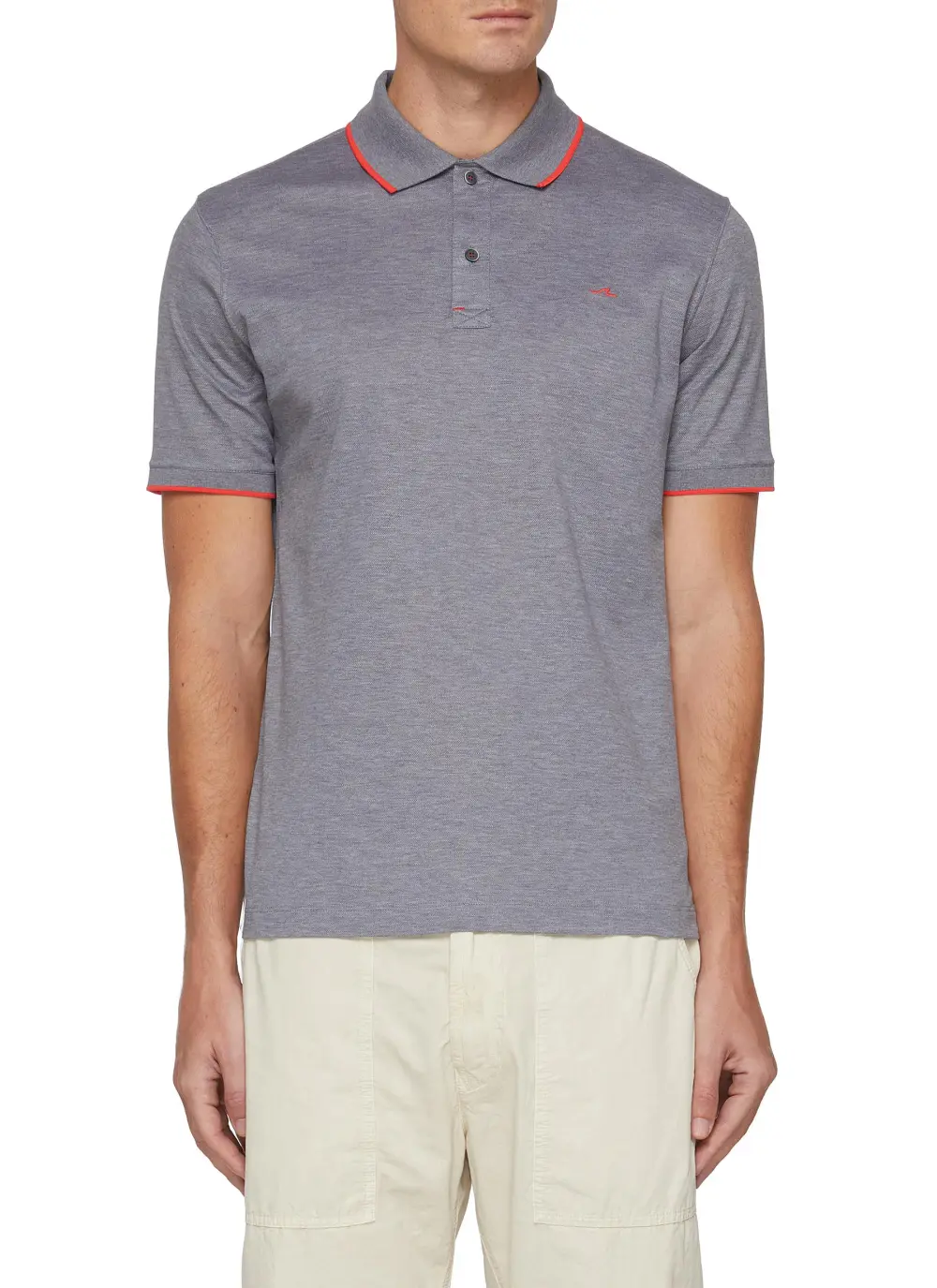 Daily Soft And Comfortable Silk Light Grey Polo Shirt