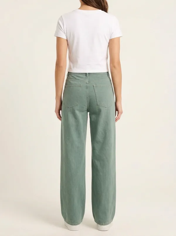 Women's Patch-Pocket Utility-Pocket Wide-Leg Pants