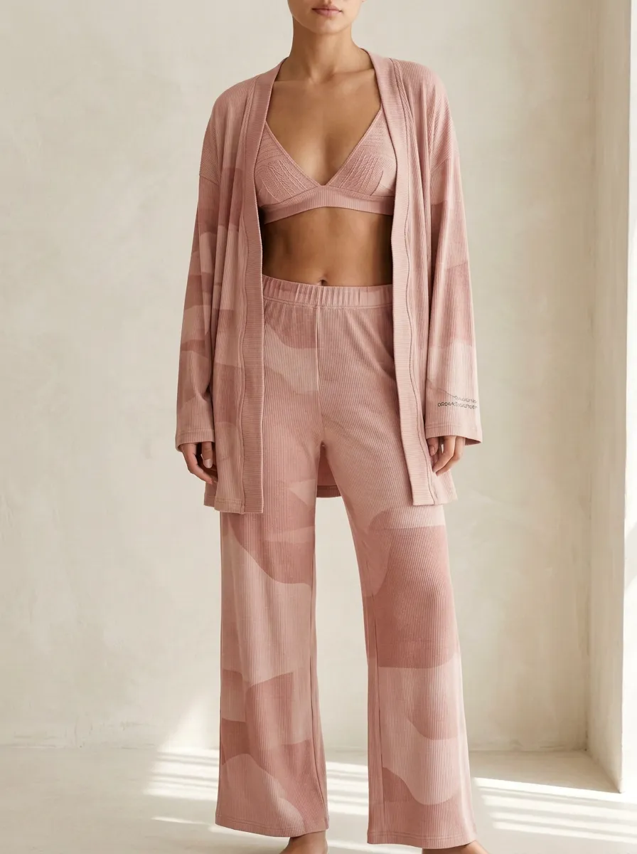 Camouflage Cardigan Lounge Set