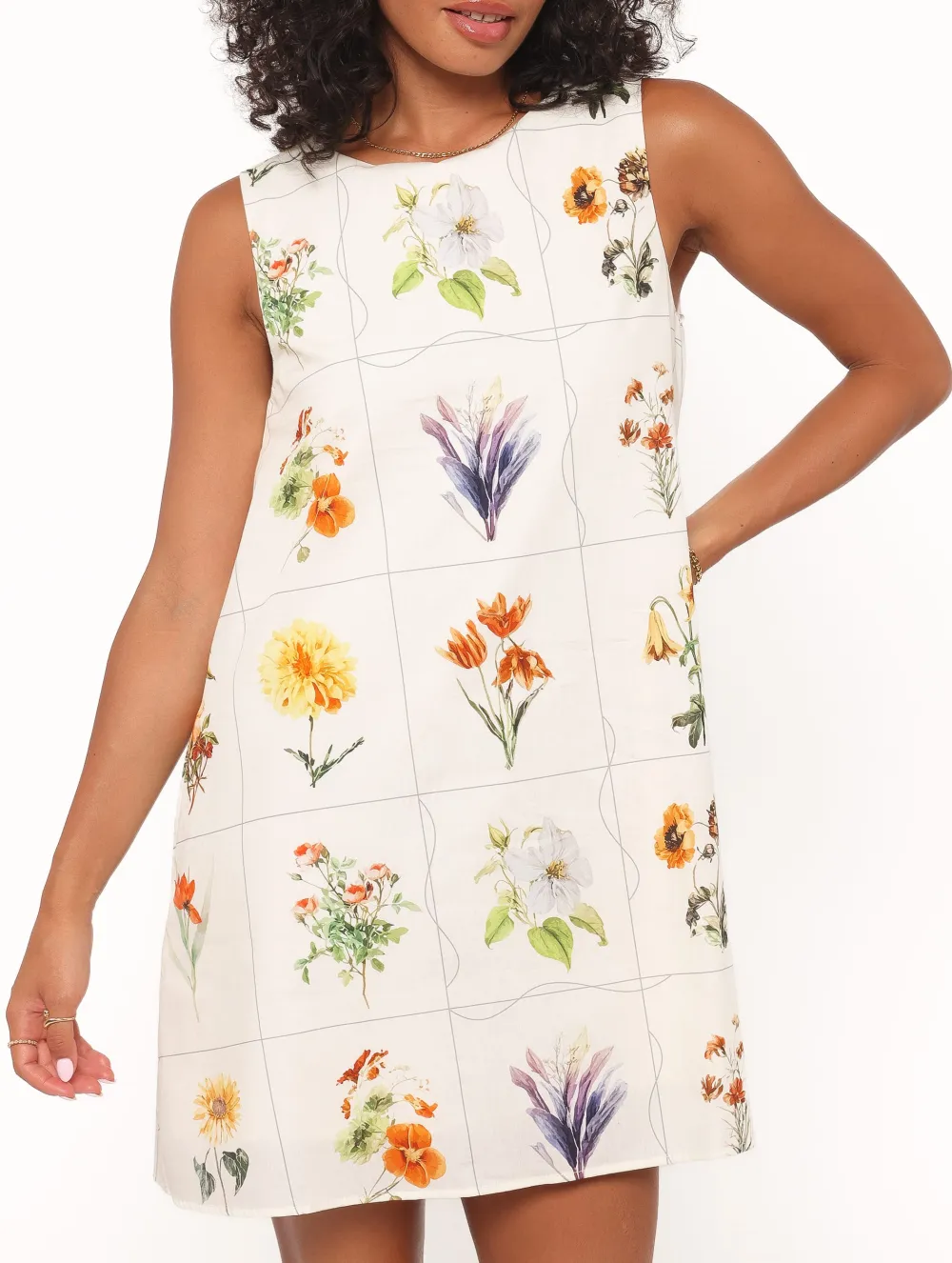 Shift High Neck Mini Dress