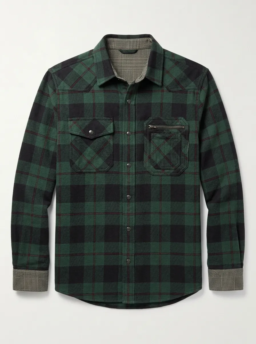 Men's Modern Plaid Flannel Shirt