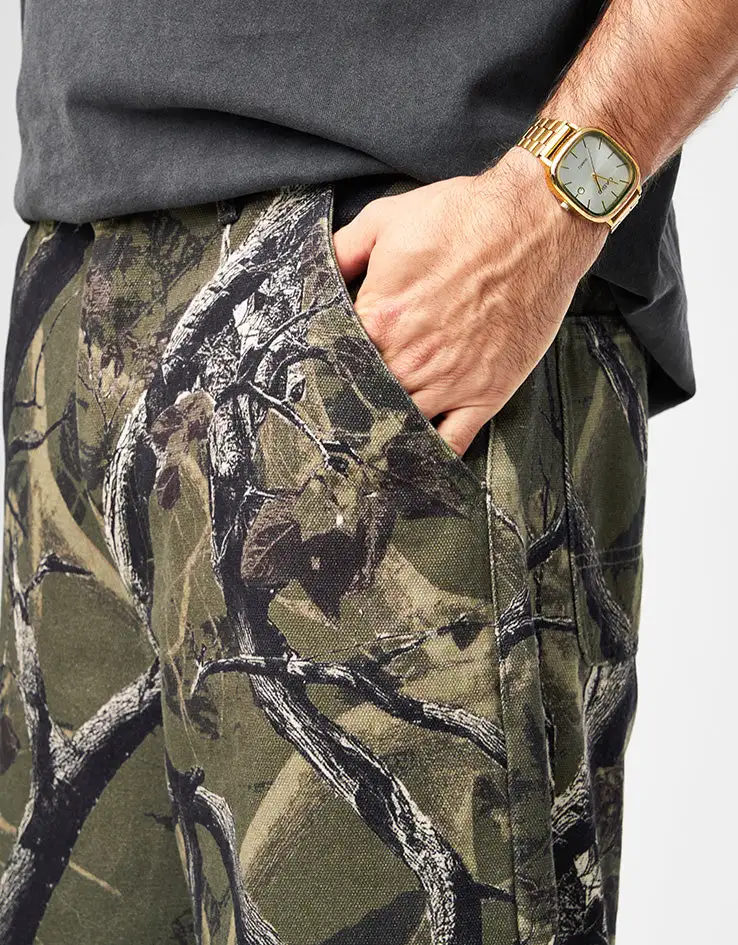 Camo Pattern Super Baggy Canvas Pants