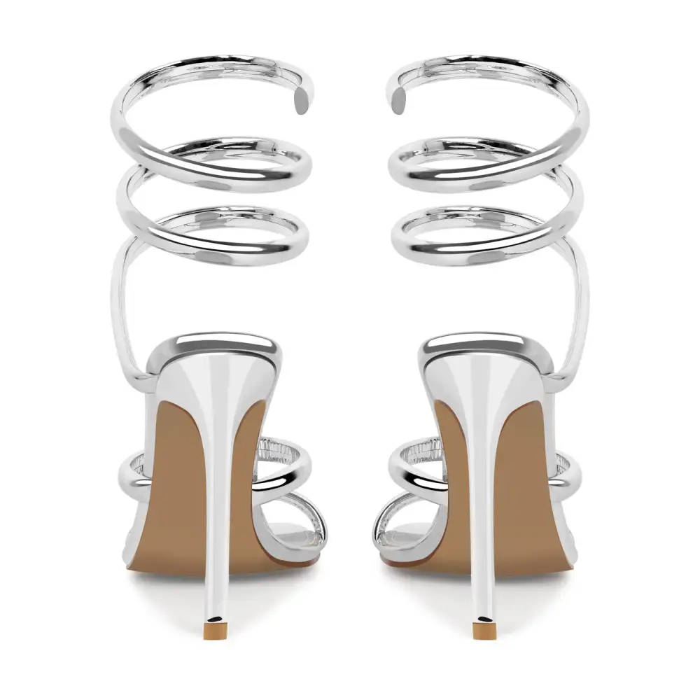 Square Toe Strap Stiletto Sandals
