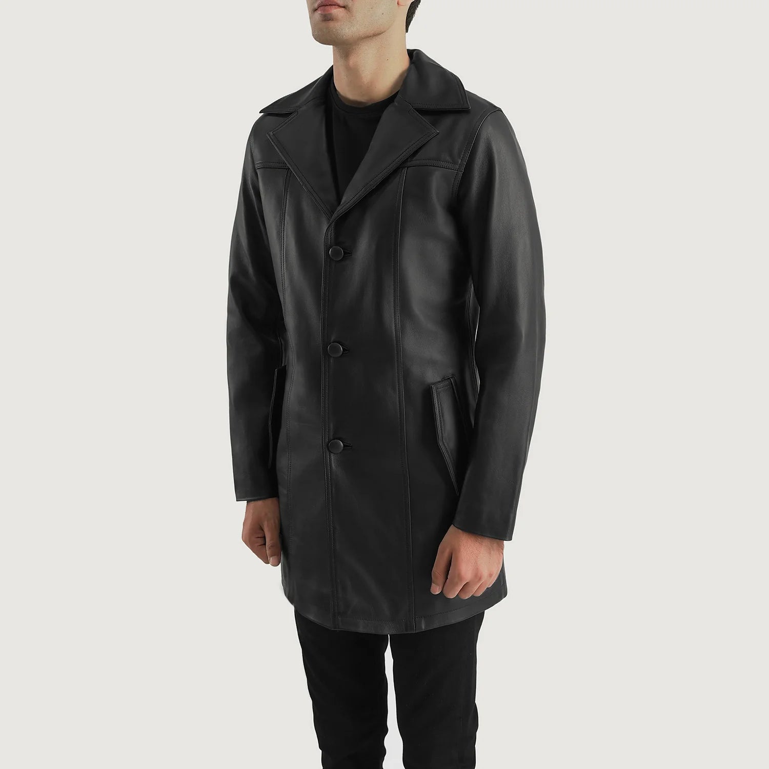 Men's Utility Leather Coat