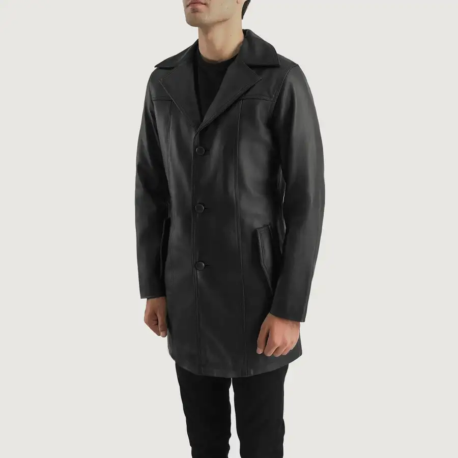 Men's Utility Leather Coat