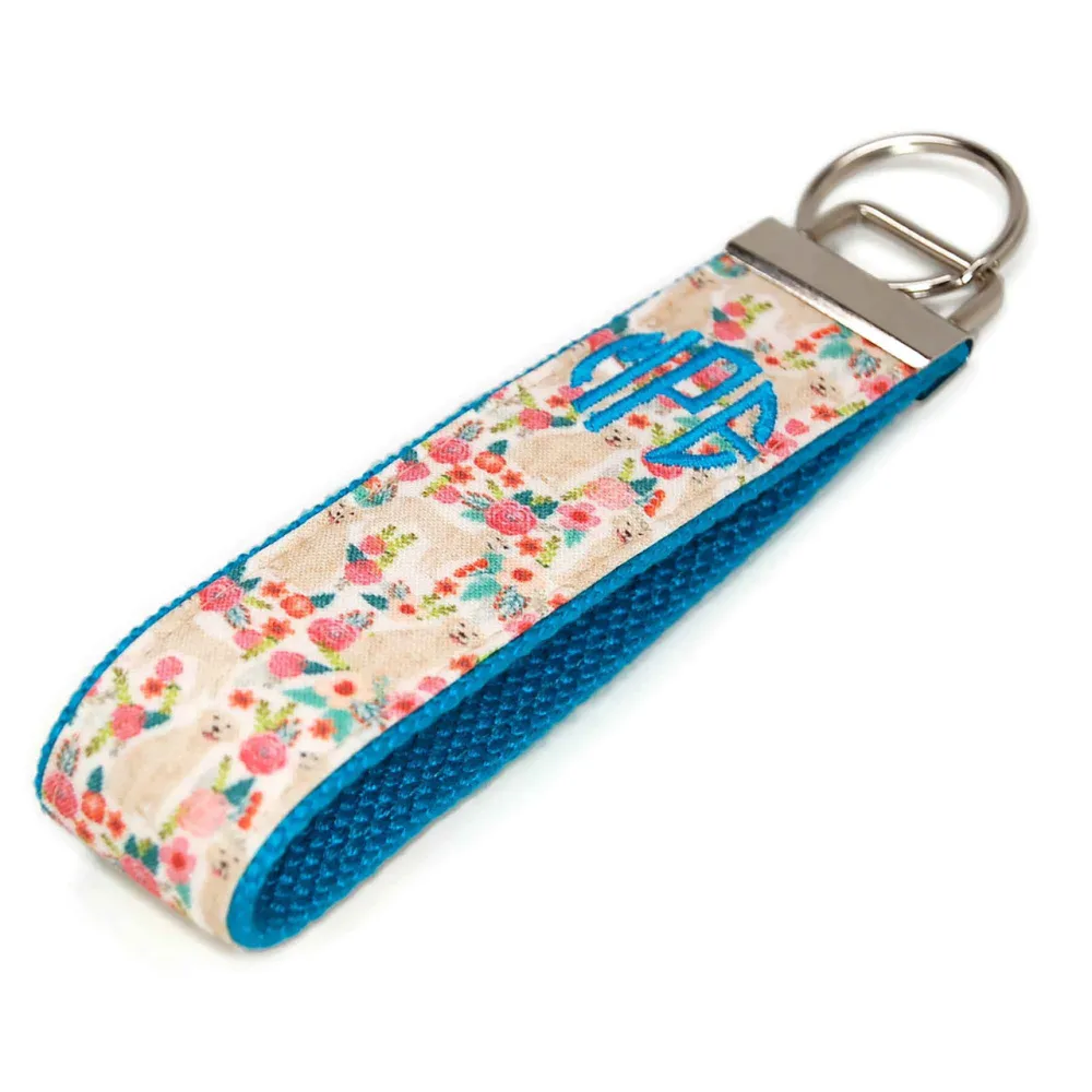 Golden Retriever Patterned Keychain