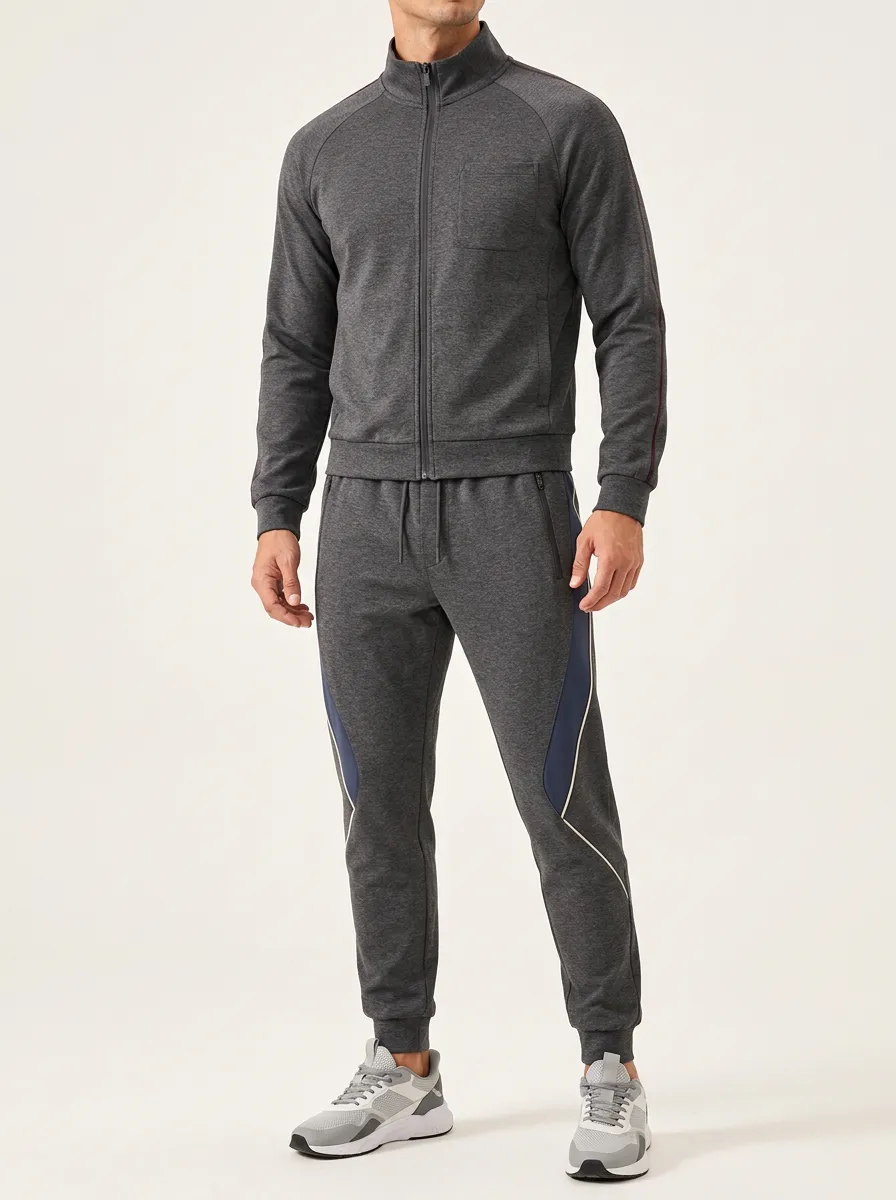 Men's Comfort Focused Colorblock Tracksuit