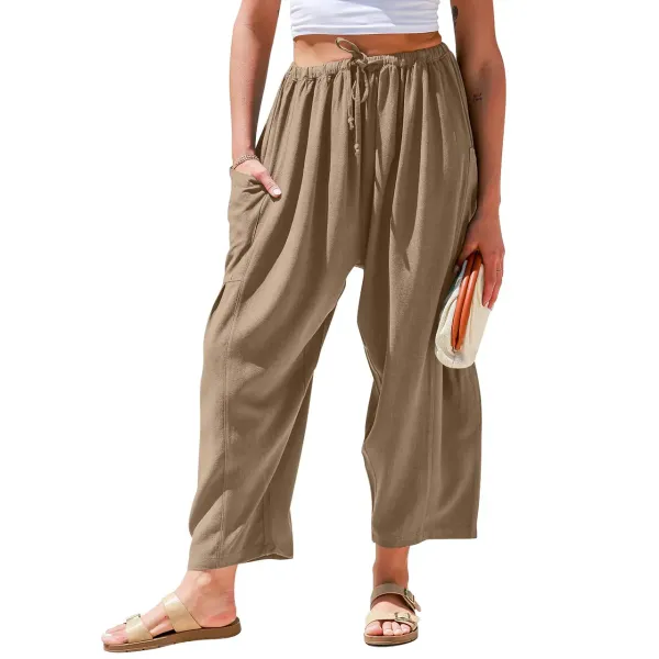 Women’s Linen Blend Wide Leg Pants