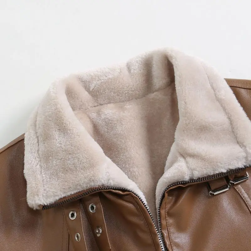 Tailored Zip Leather Jacket