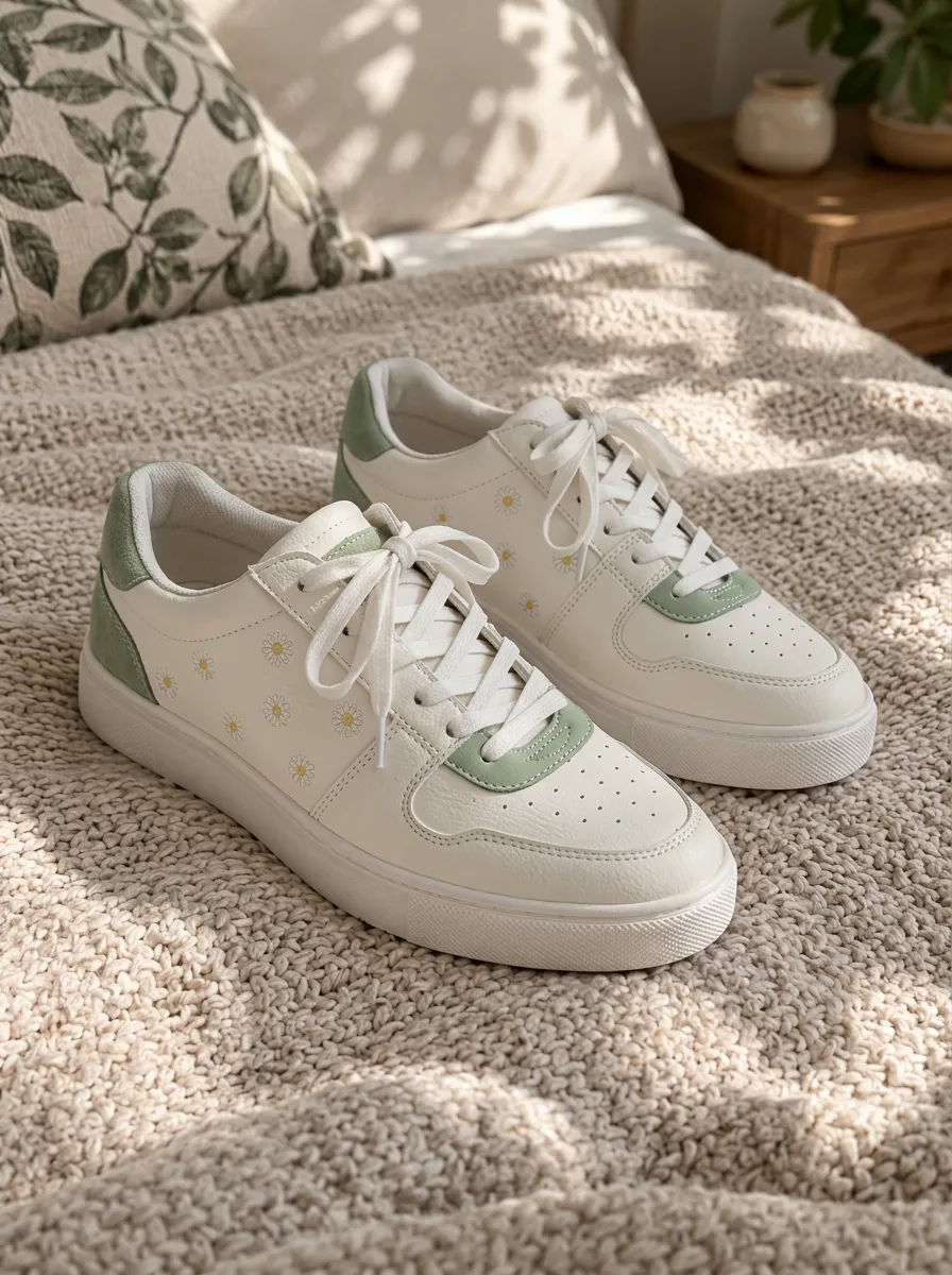 Women's Everyday Daisy Floral Pattern Skate Shoes