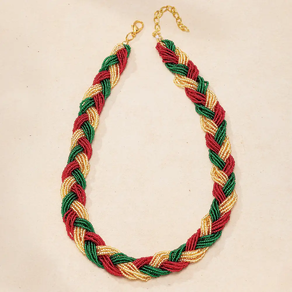 Modern Glass Beaded Necklace