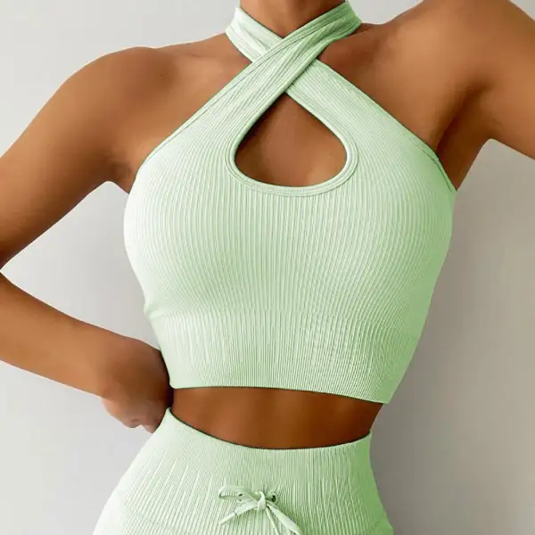 Cross-Back Sports Vest Bra