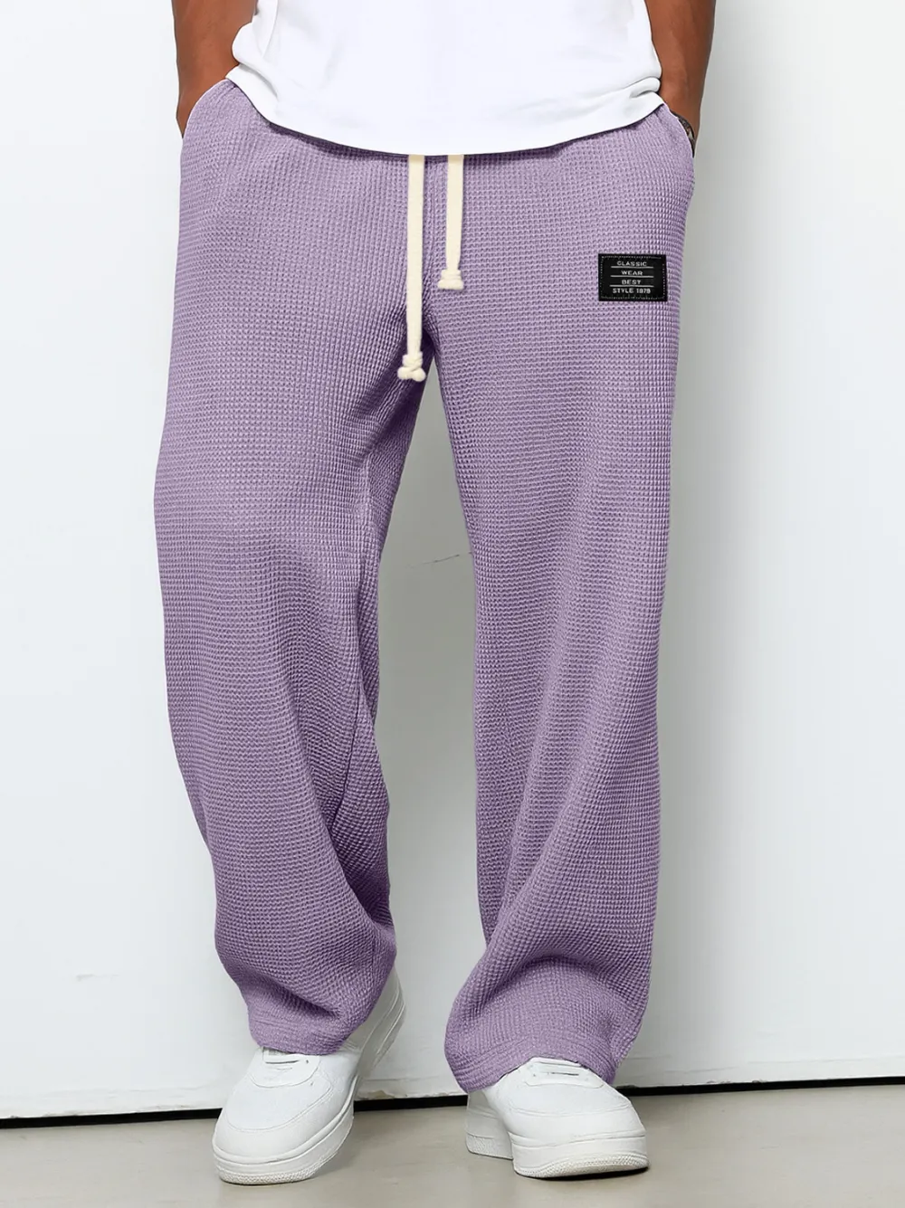 Textured Knit Relaxed Trousers