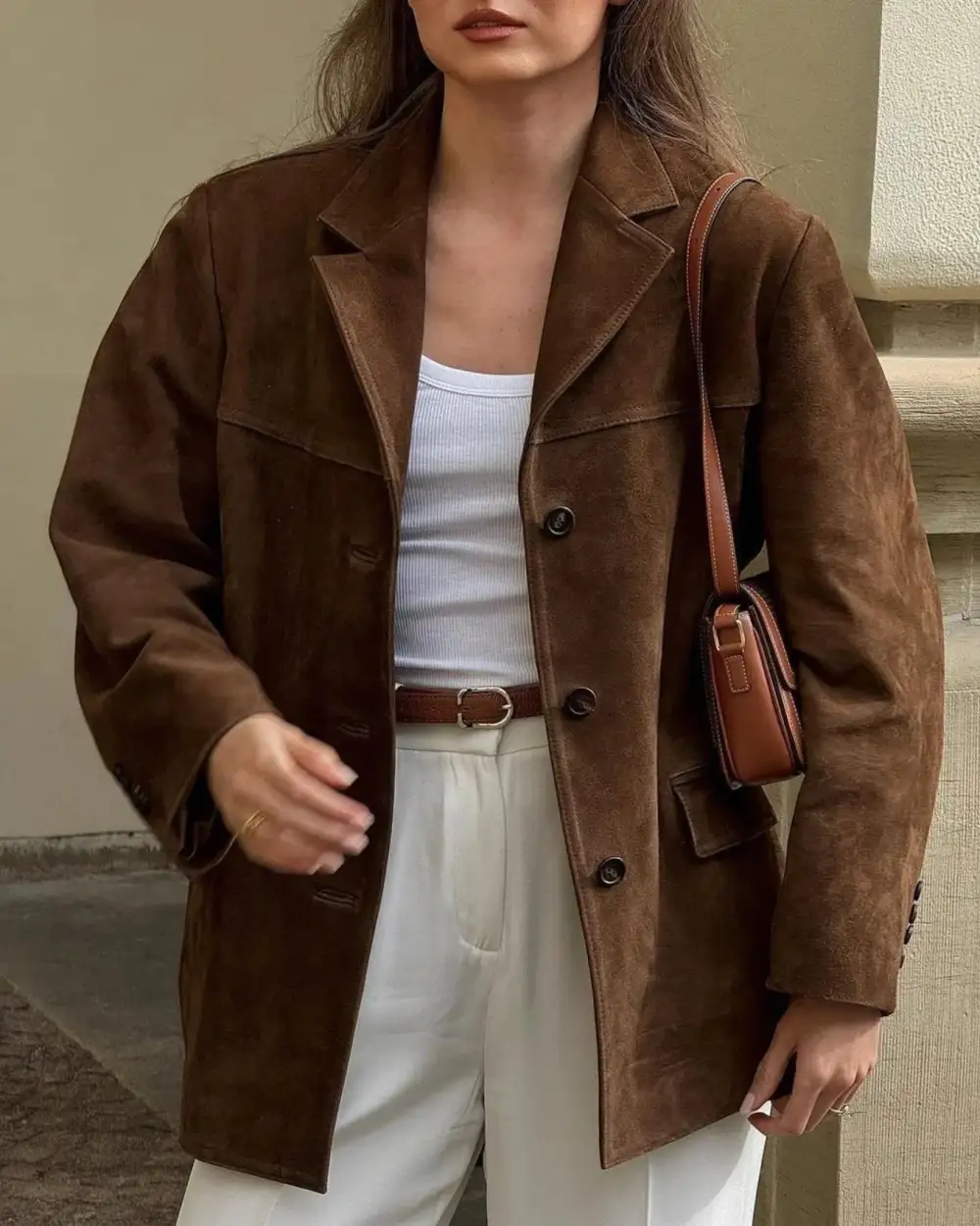  Tailored Suede Blazer