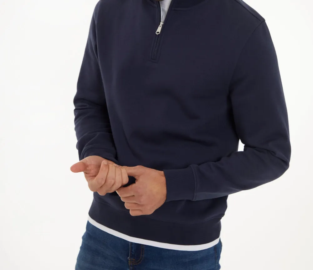 Men's Navy Quarter-Zip Sweatshirt