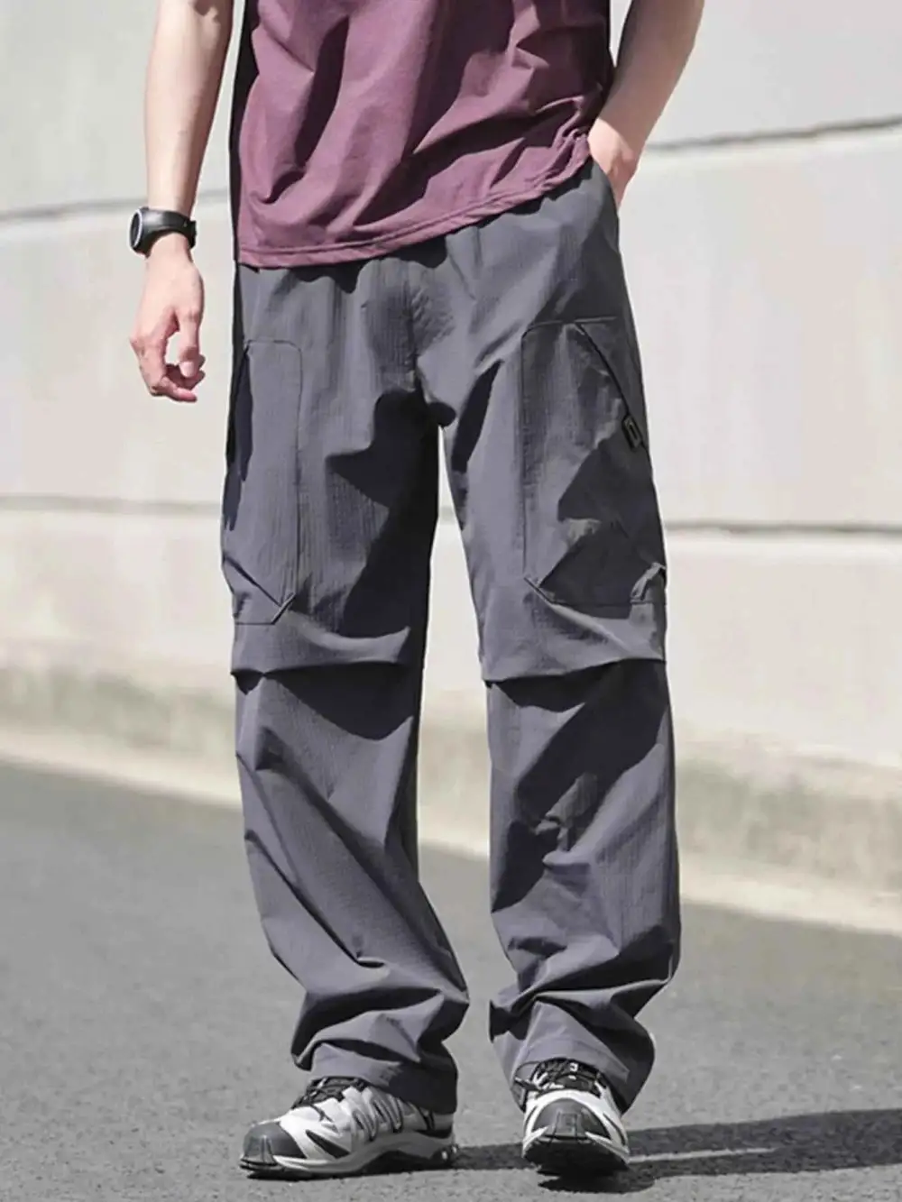 Casual Drawstring Wide Leg Pants