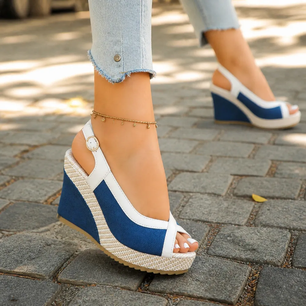 Cushioned Support Wedge Sandals