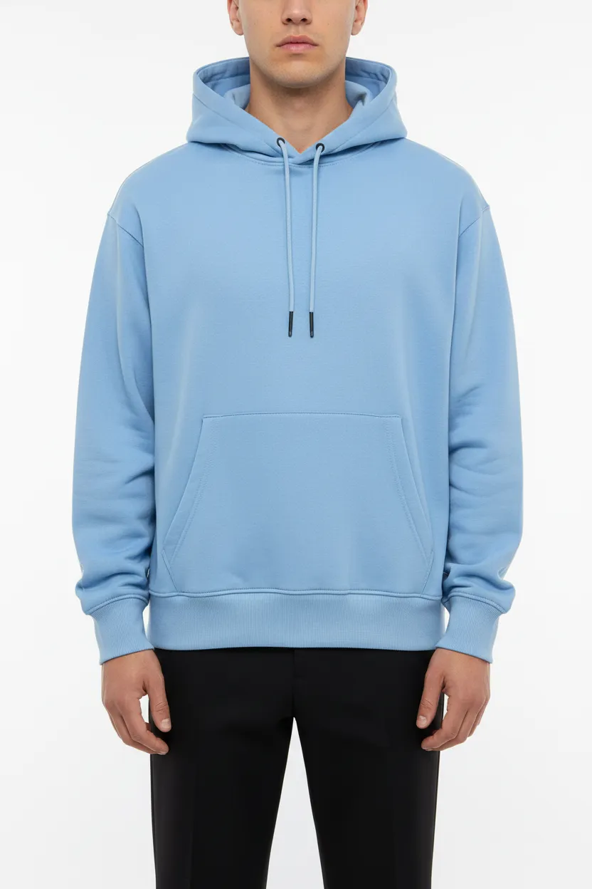 Timeless Regular Fit Cotton Ribbed Hooded Pullover Hoodie
