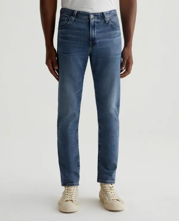 Men's Modern Slim Mid Rise Faded Jeans