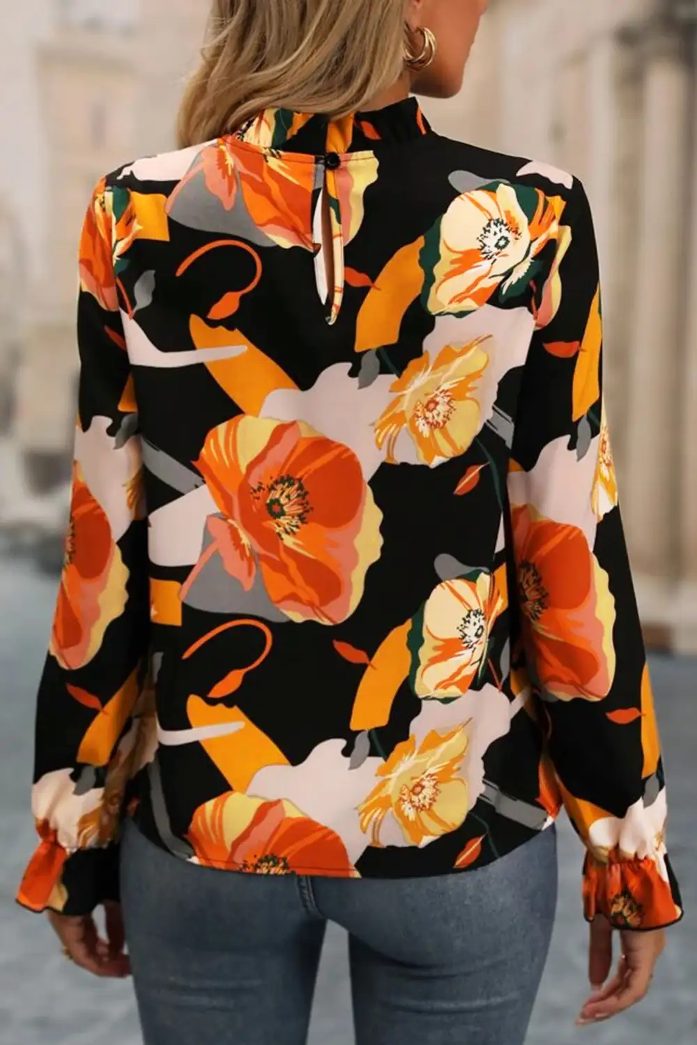 Soft Focus Floral Blouse