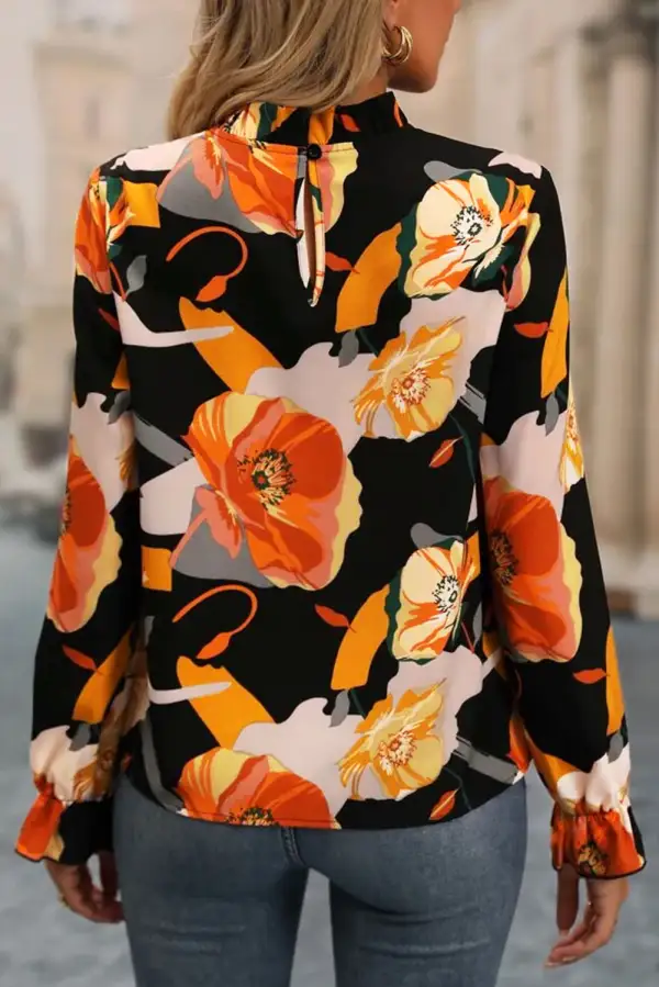 Soft Focus Floral Blouse