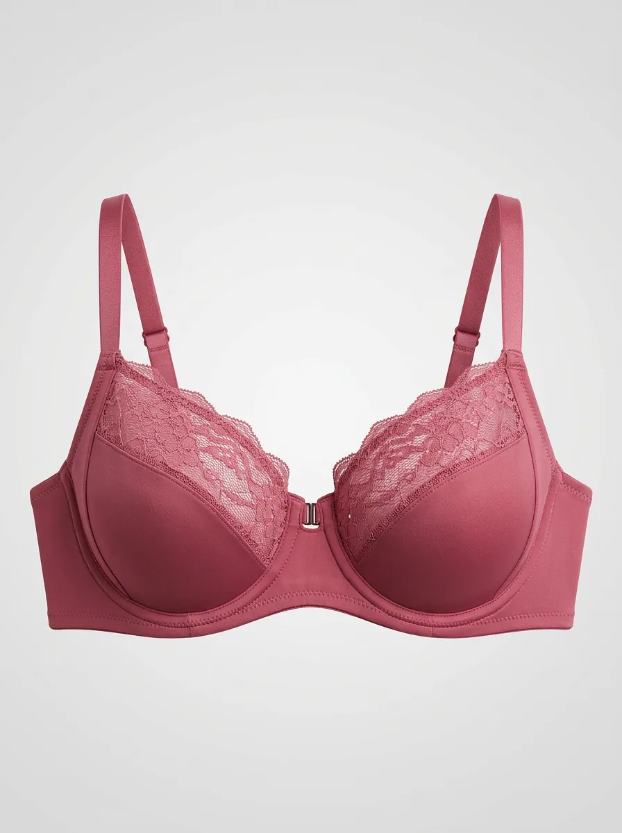 Women's Classic Underwire Floral-Lace Lace-Trim Bra