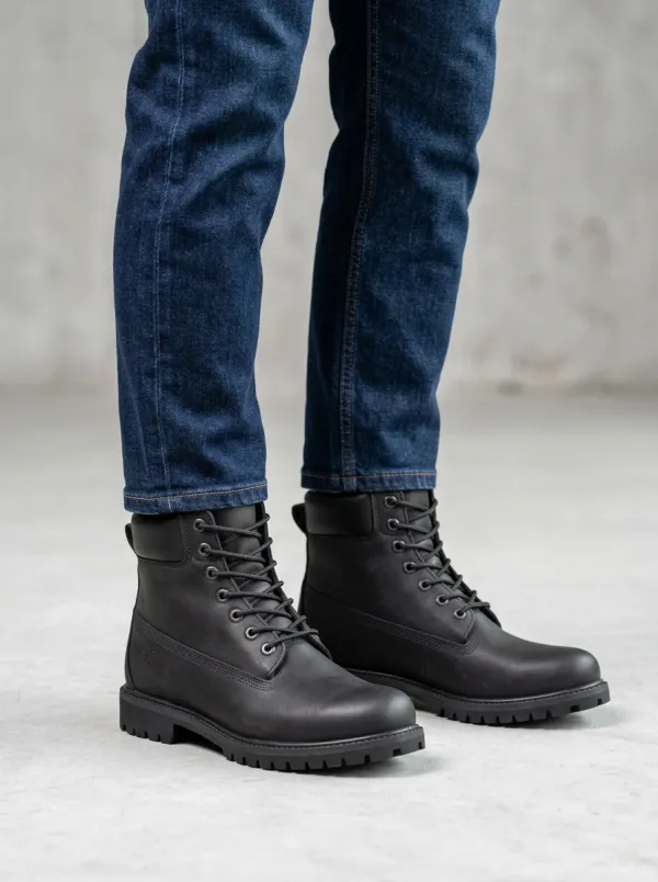 Minimalist Leather Work Boots