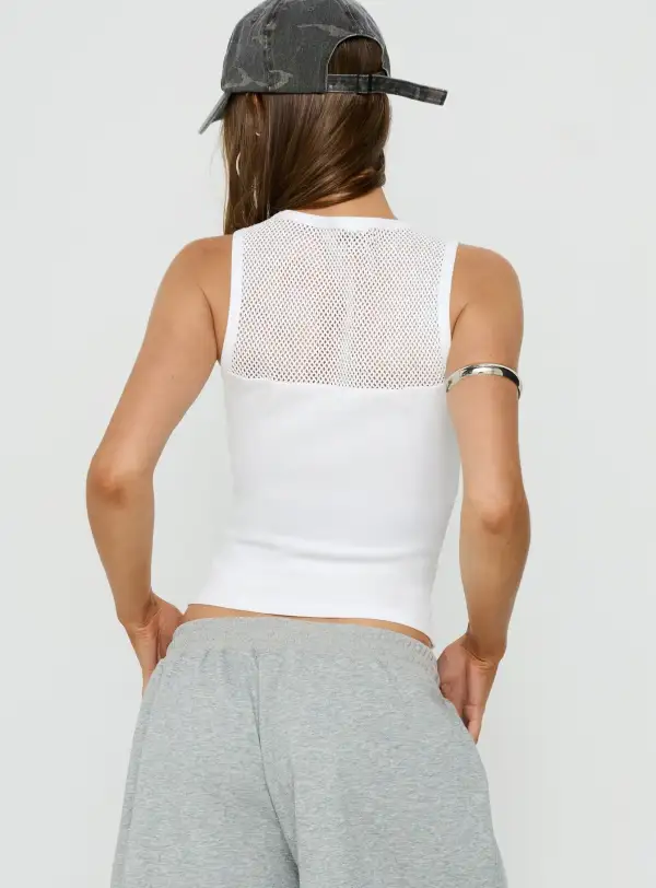 Boatneck Sheer Panel Tank Top