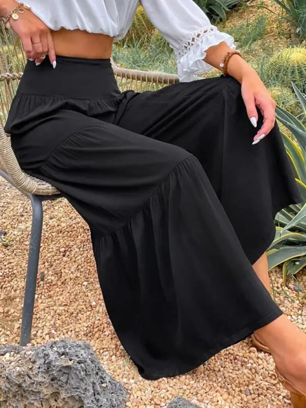 Wide Leg Linen High Waist Loose Pants