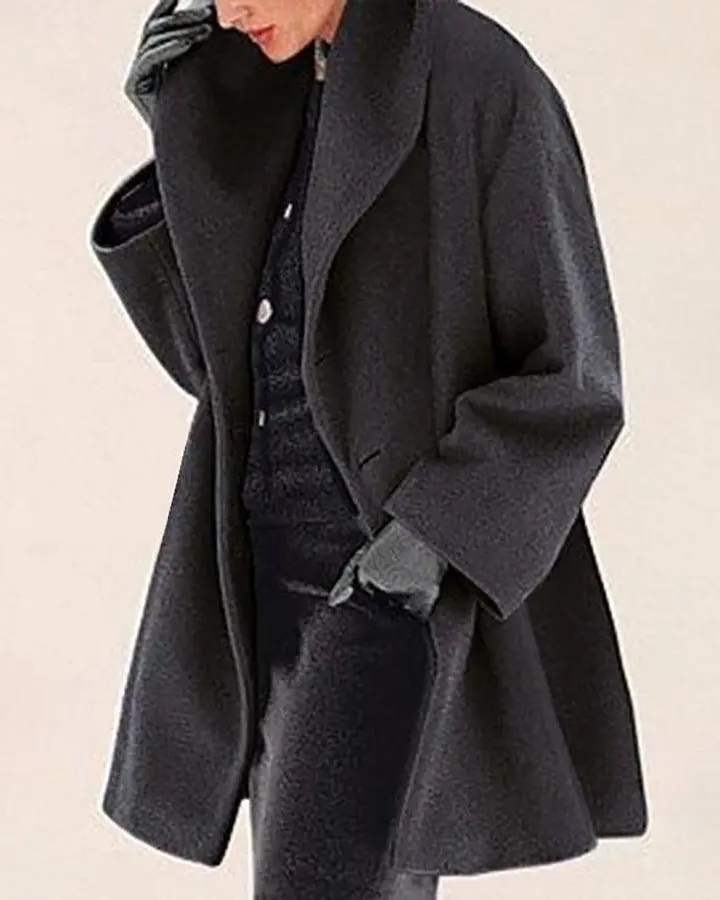 Melarey Solid One Button Loose Coat (7 Colors)