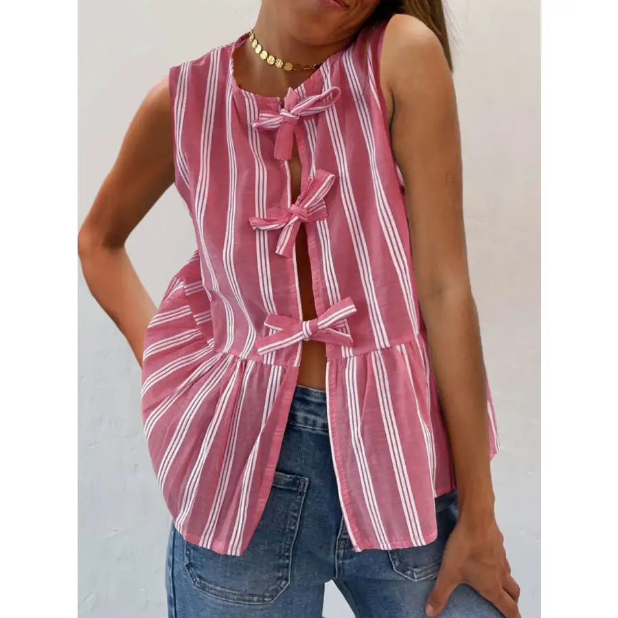 Tied Round Neck Tank