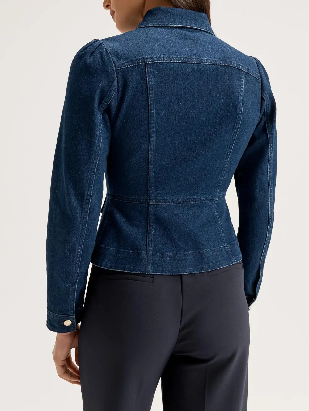 Button Front Pockets Denim Jacket