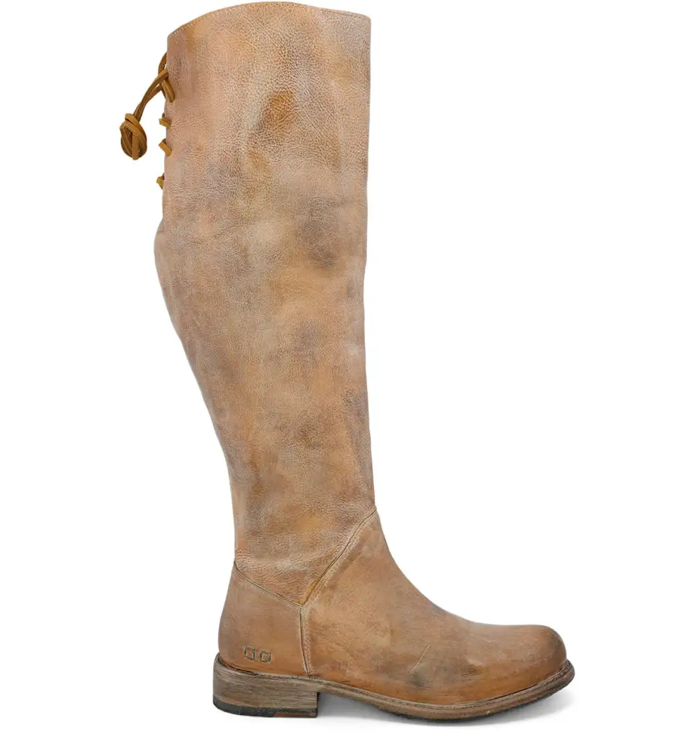 Side-Zip Lace-Up Wide-Calf Tall Boots