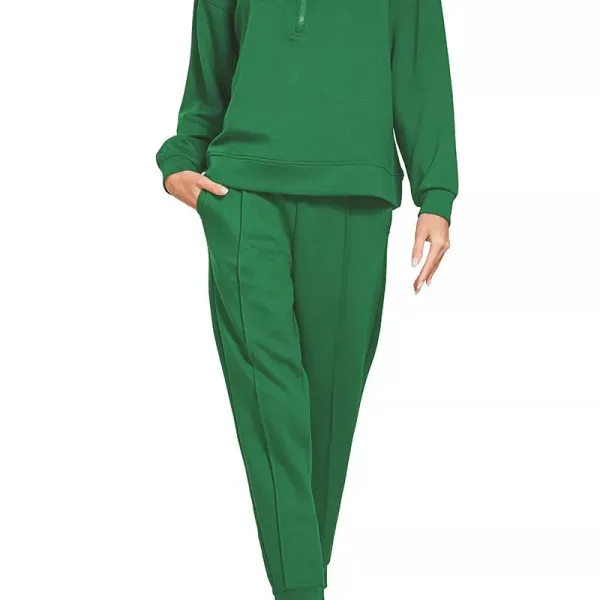 Relaxed Scuba Half Zip Pullover and Jogger Set