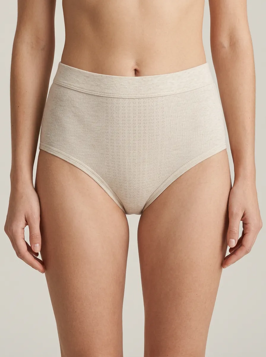 Women's High-Waisted Ribbed Panties